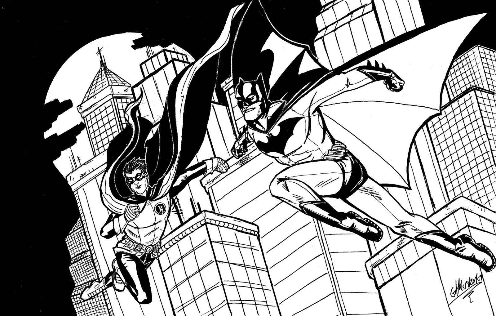 Batman And Robin Coloring Pages 1600x1019 Batman And Robin Coloring Pages