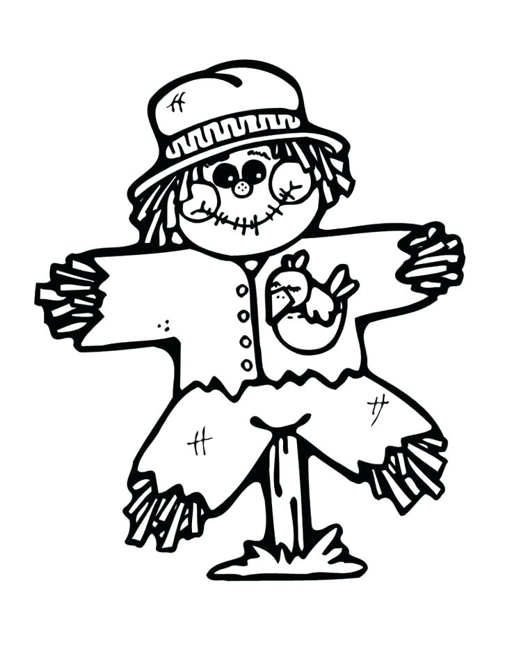 736x952 Scarecrow Coloring Pages Scarecrow Coloring Pages Dazzling