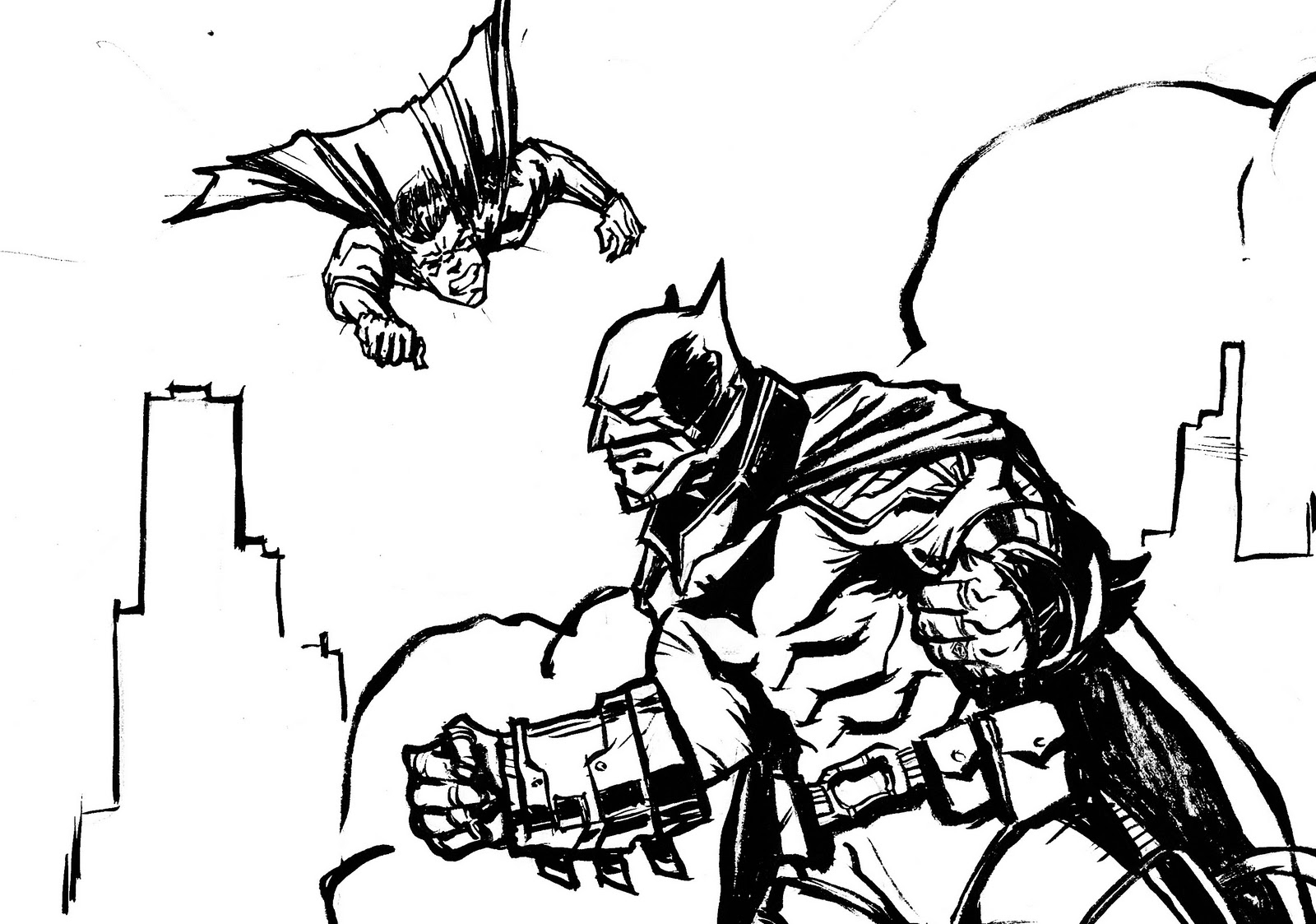 Batman Superman Coloring Pages