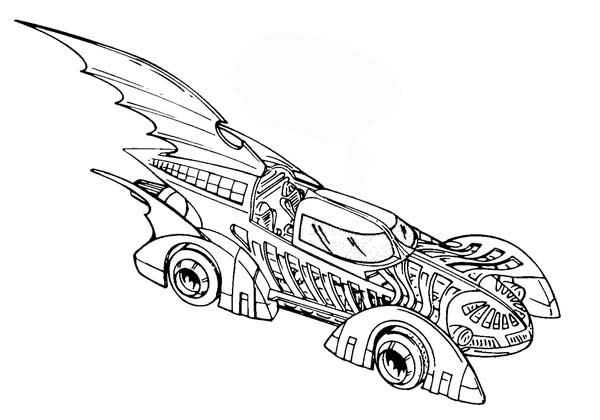 Batmobile Coloring Pages 600x420 Batmobile Coloring Pages