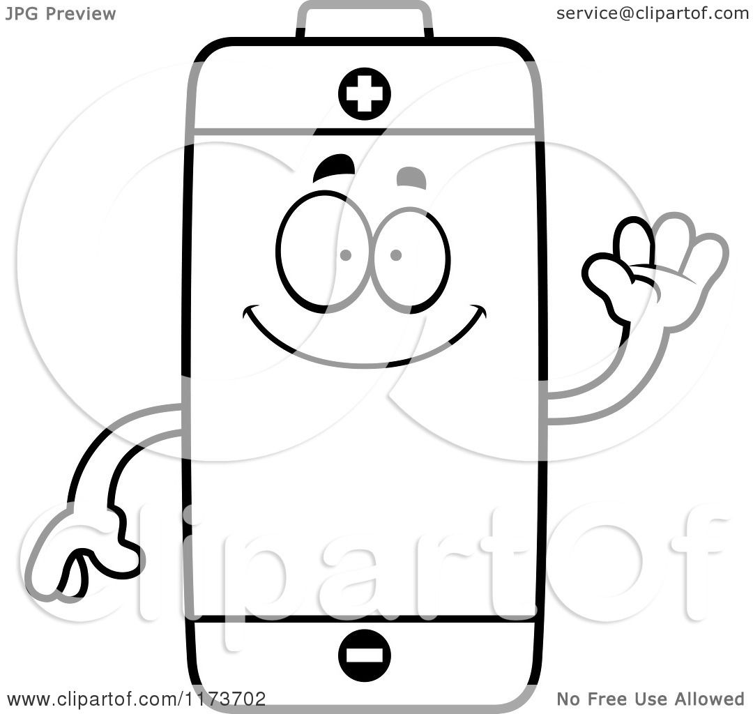 Cartoon Clipart Of A Waving Battery Mascot 1080x1024 Cartoon Clipart Of A Waving Battery Mascot