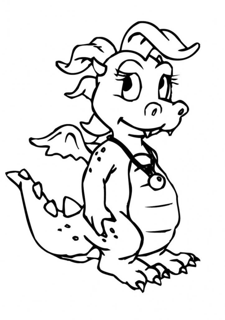 Cute Baby Dragon Coloring Pages 723x1024 Cute Baby Dragon Coloring Pages