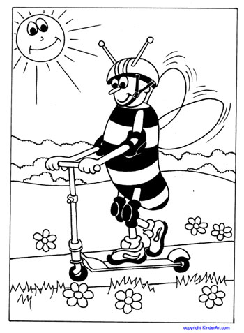 Free Safety Bee Coloring Pages To Print And Color. Online 350x477 Free Safety Bee Coloring Pages To Print And Color. Online