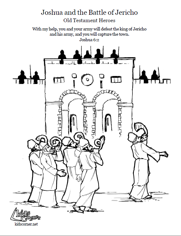 589x767 Joshua And The Battle Of Jericho. Coloring Page, Script And Bible