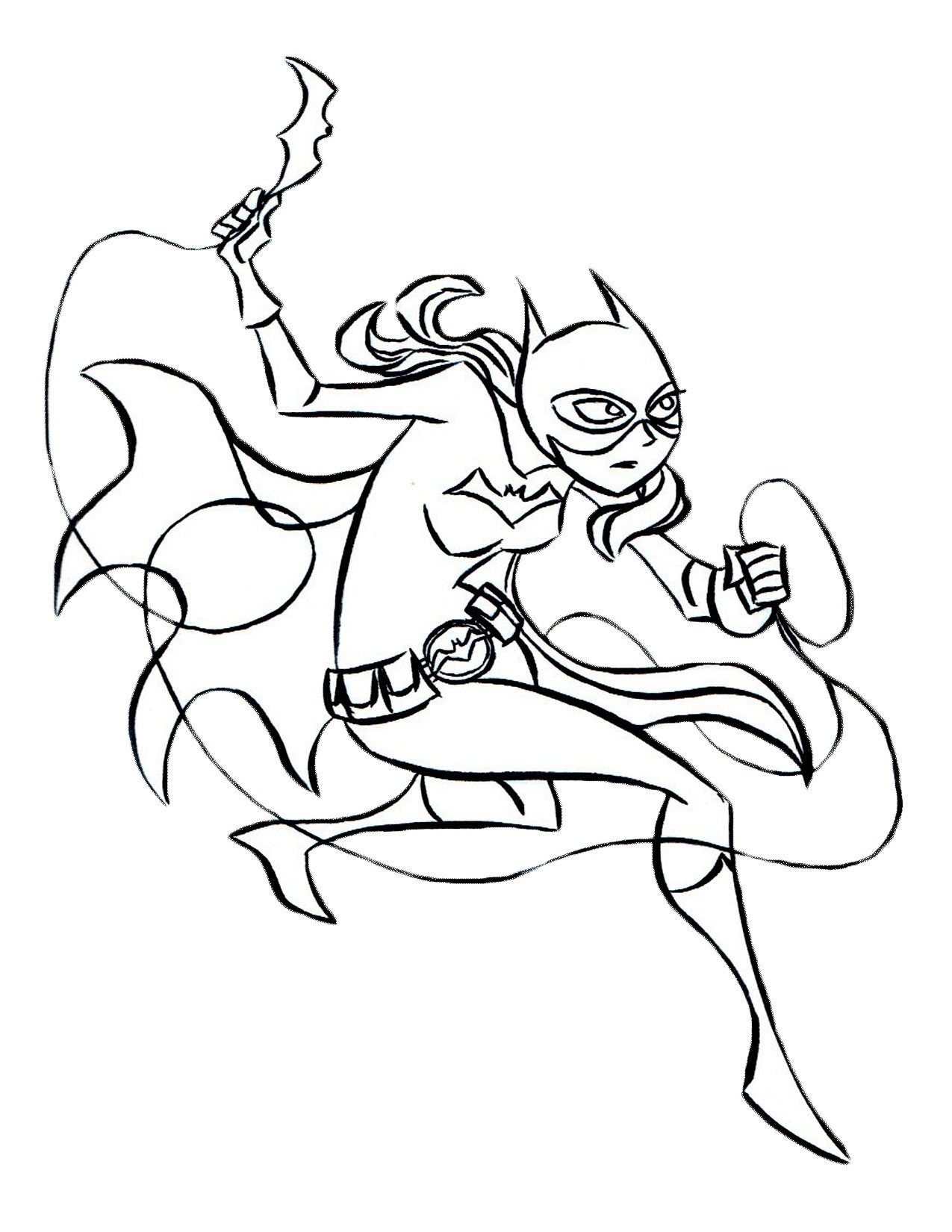 1275x1650 Free Printable Batgirl Coloring Pages For Kids
