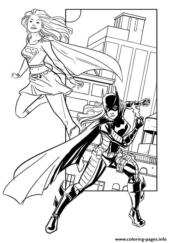 600x850 Supergirl And Batwoman Coloring Pages Printable