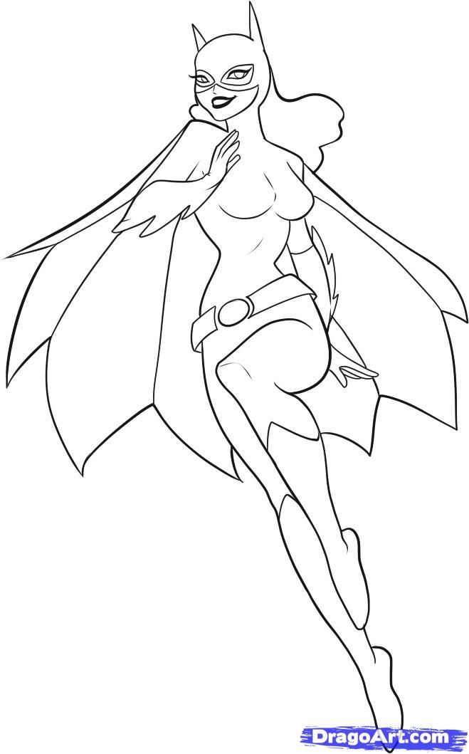 659x1059 How To Draw Batgirl Step 6 Art Batgirl, Drawing