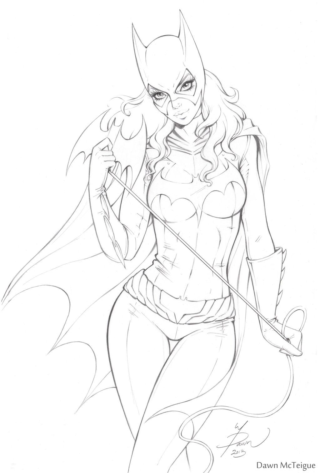 1024x1512 Batgirl Commission Pencils By Dawn Mcteigue On Things