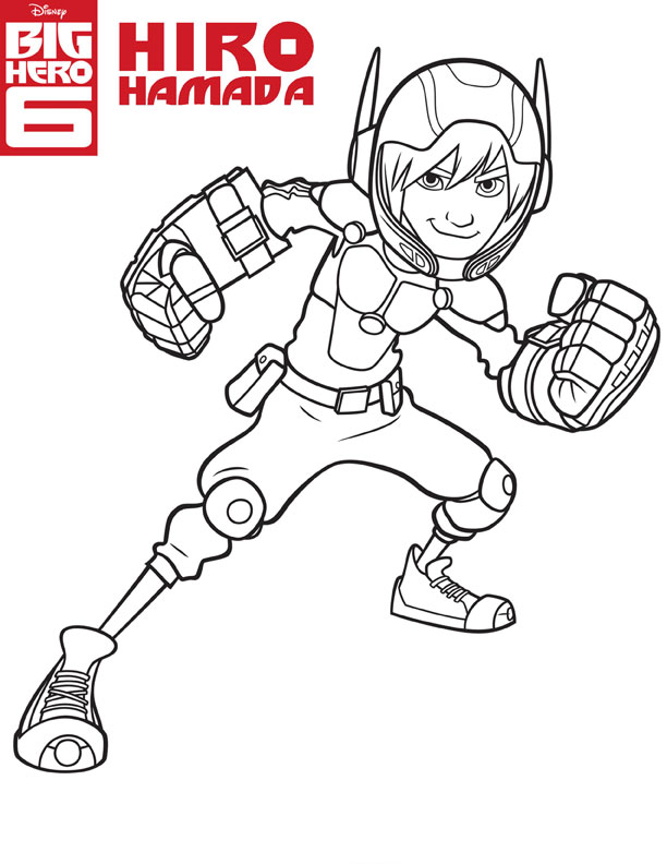 612x792 Disney Movie Big Hero 6 Colouring Pages Free To Print