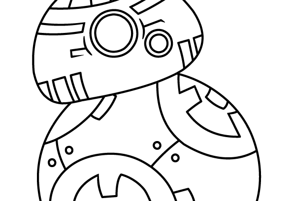 595x409 Bb8 Coloring Lesson Kids Coloring Page Coloring Lesson Free