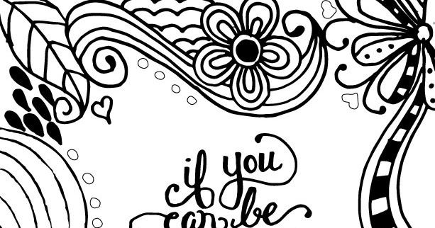 Be Kind Coloring Page