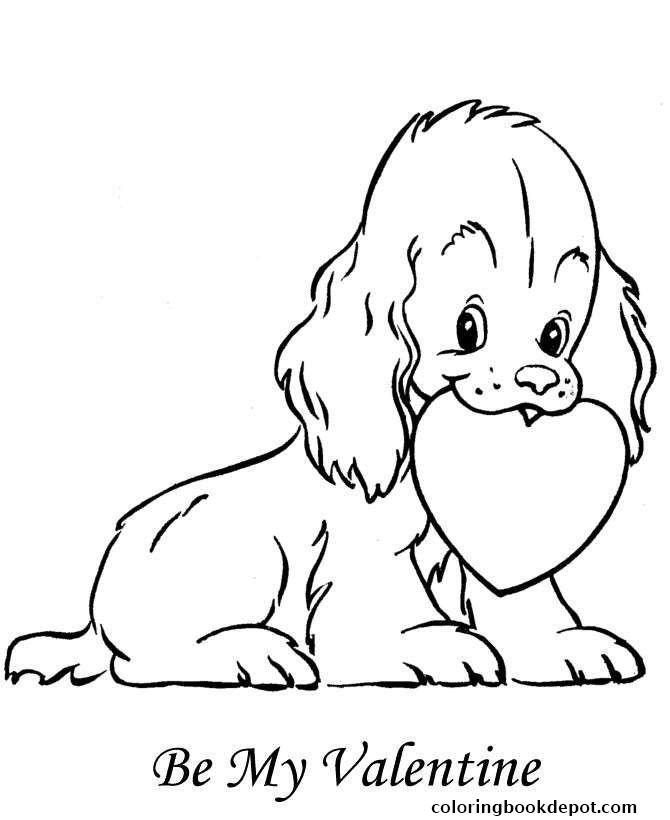 670x820 Valentine Heart Puppy Be My Valentine Coloring Pages