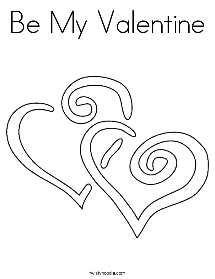 685x886 Be My Valentine Coloring Page