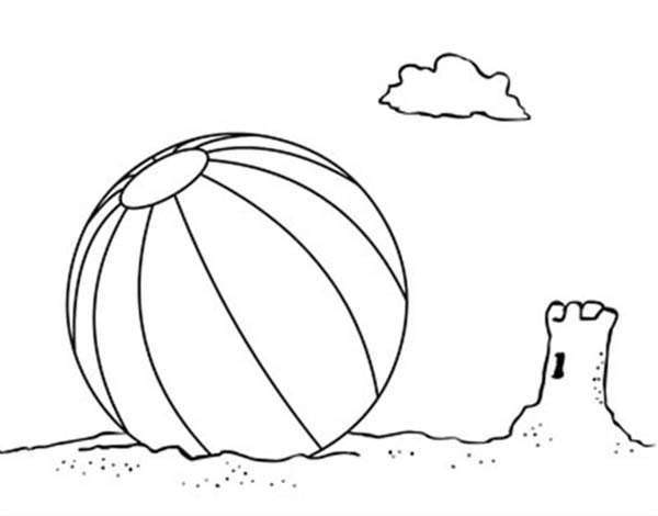 600x470 Lets Play With A Beach Ball Coloring Page