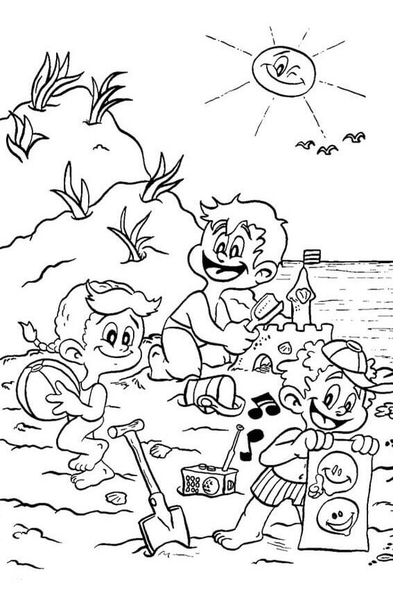 Beach Scene Coloring Pages at GetColorings.com | Free ...