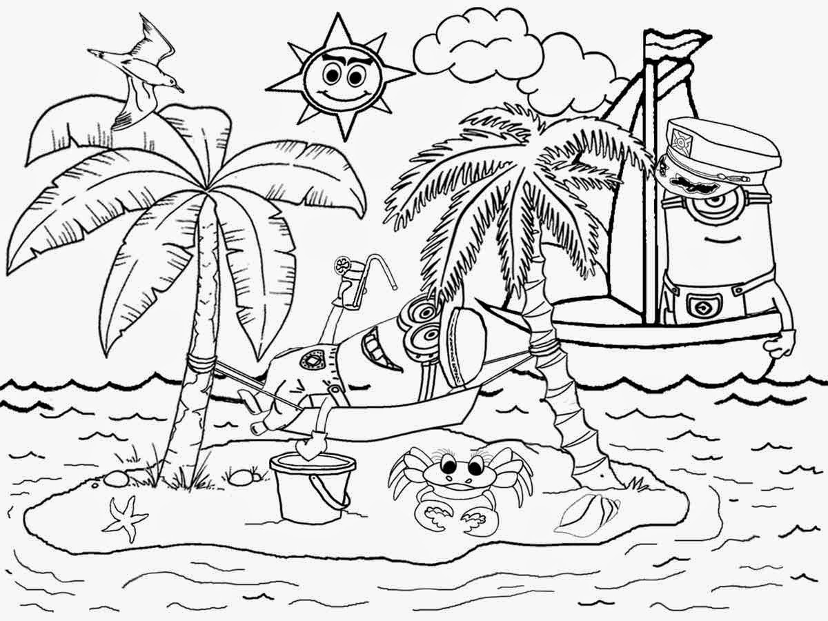 Neoteric Ideas Beach Coloring Pages 2 To Print Printable For Kids 1200x900 Neoteric Ideas Beach Coloring Pages 2 To Print Printable For Kids