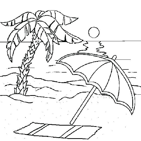 550x550 Beach Coloring Page