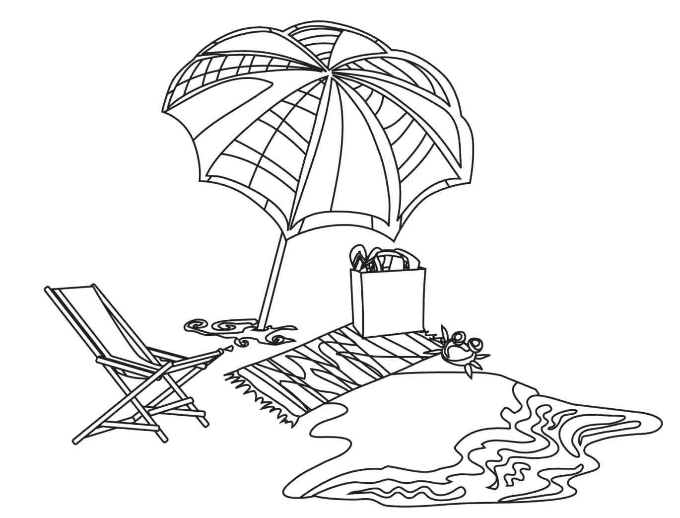 Beach House Coloring Pages