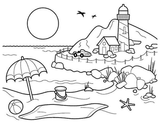 Beach House Coloring Pages 620x479 Beach House Coloring Pages
