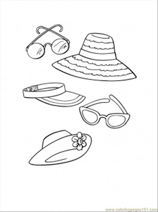 Beach Accessories Coloring Page 650x868 Beach Accessories Coloring Page