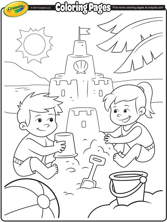 Beach Coloring Pages For Preschool at GetColorings.com | Free printable ...