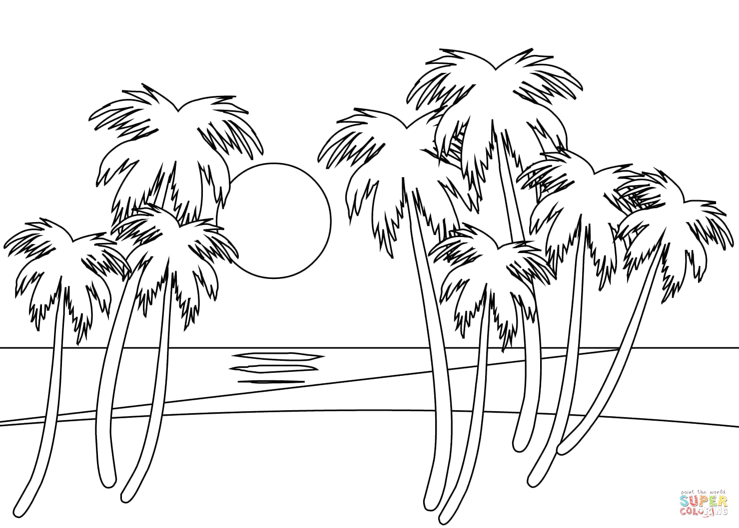 1479x1058 Popular Coloring Pages Of Sunsets Island Sunse