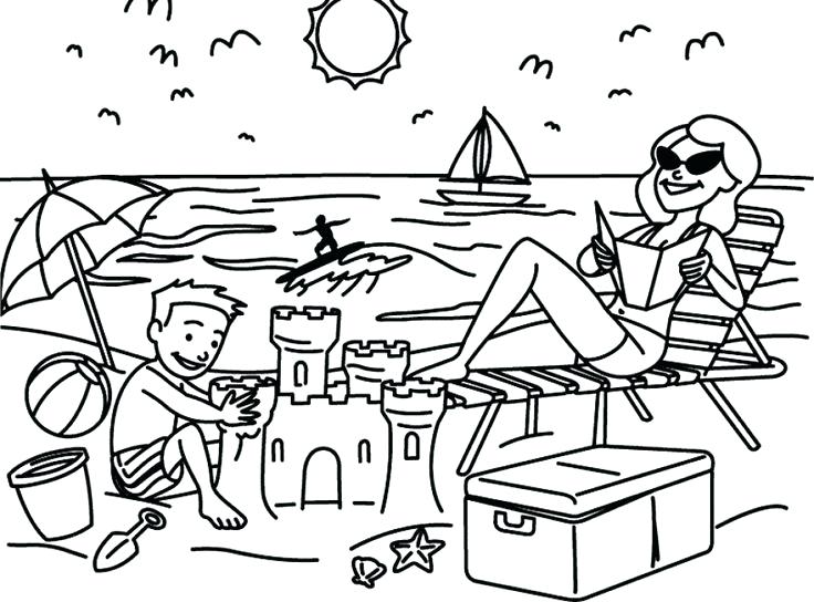 736x544 Coloring Pages Of The Beach Printable Beach Coloring Page Coloring