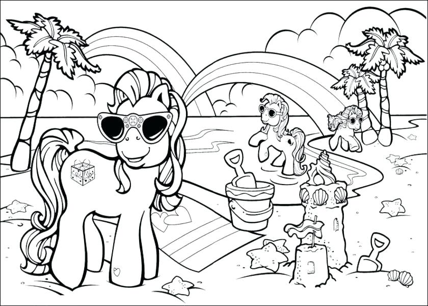 840x600 Beach Coloring Page Vacation With Friends At The Beach Coloring