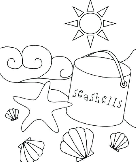 553x660 Beach Scene Coloring Pages Beach Sea Shell Coloring Page Coloring
