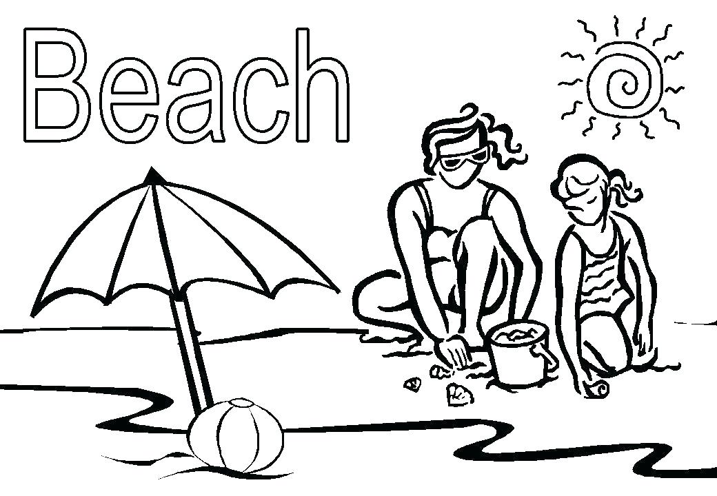 Coloring Pages Beach 1040x720 Coloring Pages Beach