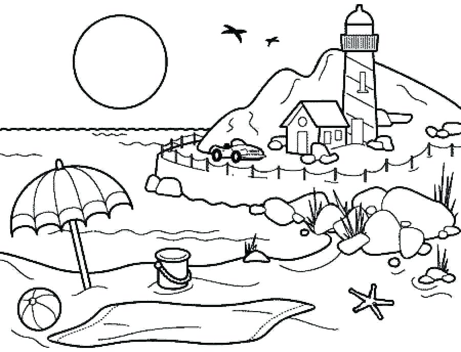 900x688 Beach Coloring Page Beach Coloring Pages For Printable Beach Ball