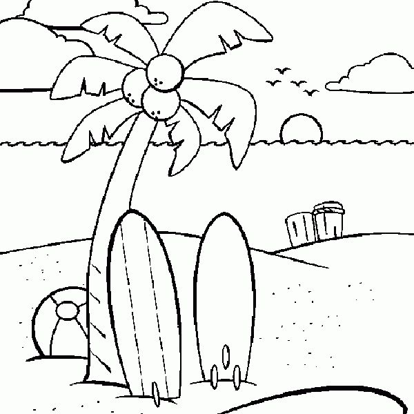 600x600 Astonishing Beach Coloring Page 25 For Coloring For Kids