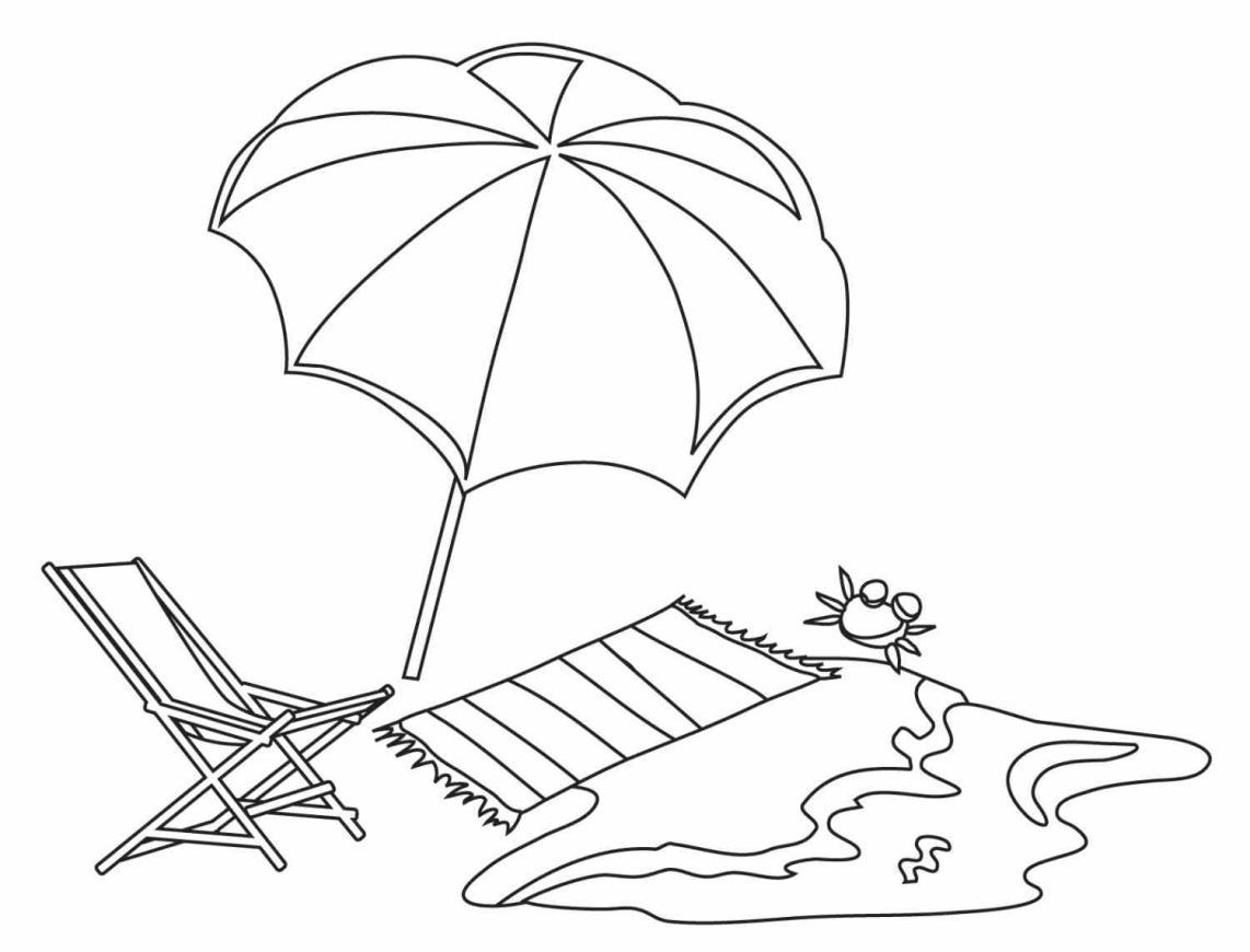 1142x870 Beach Chair Coloring Pages To Print Coloring For Kids 2018