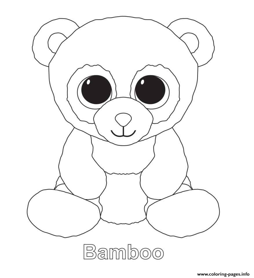 Print Bamboo Beanie Boo Coloring Pages Learning 877x960 Print Bamboo Beanie Boo Coloring Pages Learning