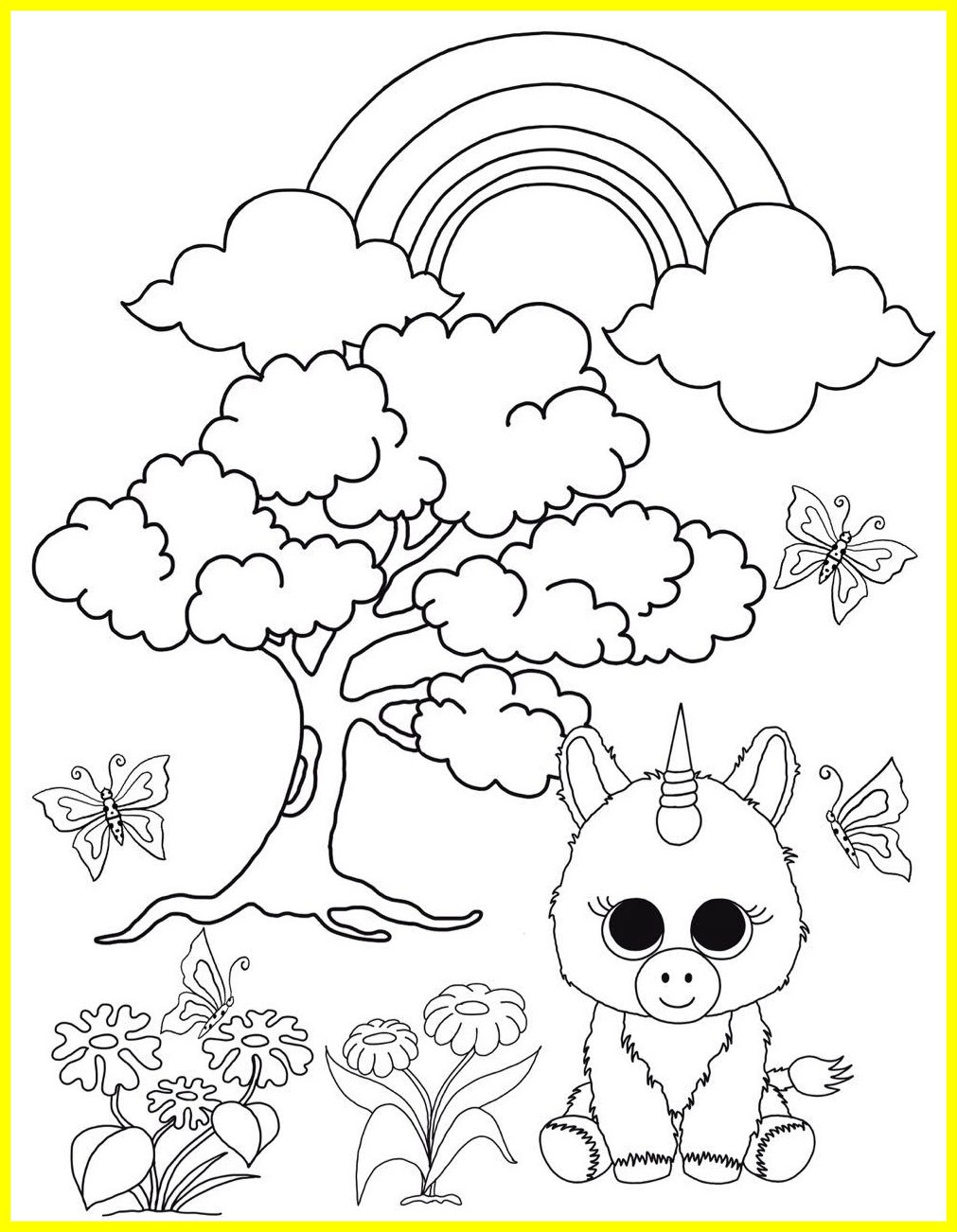 Stunning Beanie Boo Coloring Pages Unicorn In The Enchanted Forest 1011x1302 Stunning Beanie Boo Coloring Pages Unicorn In The Enchanted Forest