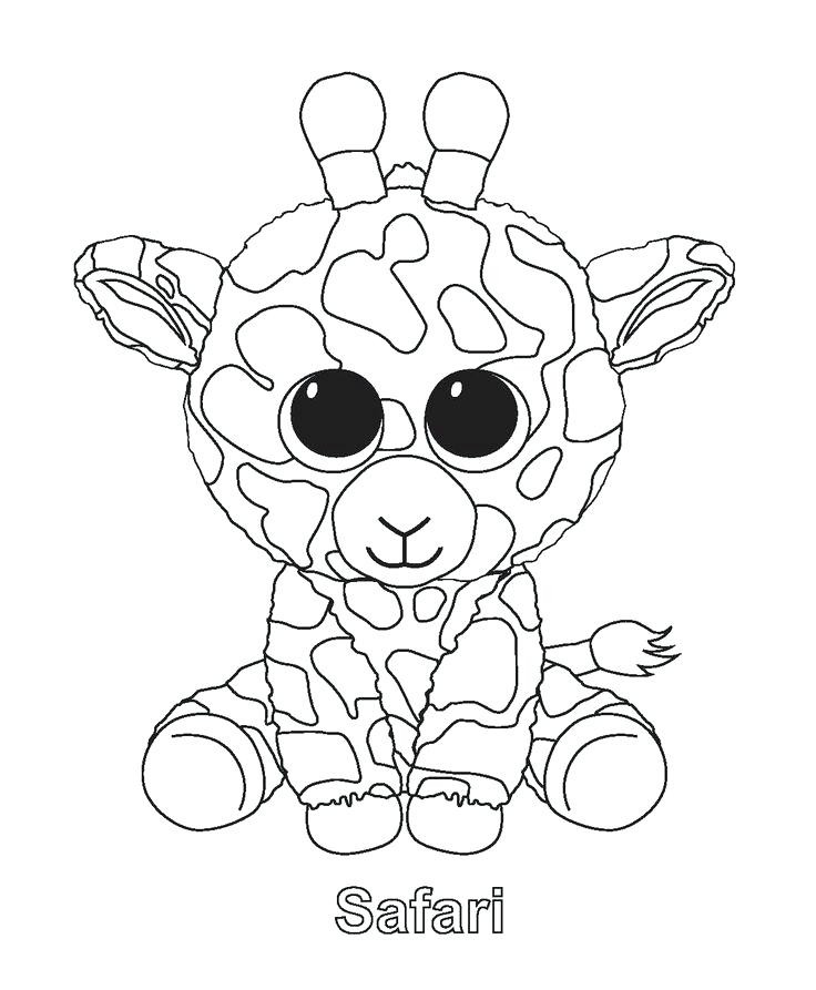Beanie Boos Christmas Coloring Pages