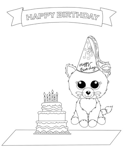 Beanie Boo Coloring Pages Featuring Favorite The Stuffed Animals 489x604 Beanie Boo Coloring Pages Featuring Favorite The Stuffed Animals
