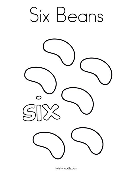 468x605 Six Beans Coloring Page