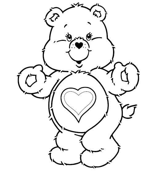 Care Bear Coloring Pages 529x554 Care Bear Coloring Pages