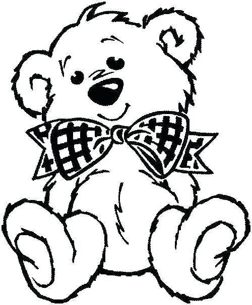 500x607 Bears Coloring Pages Preschool For Snazzy Teddy Bear Coloring Page