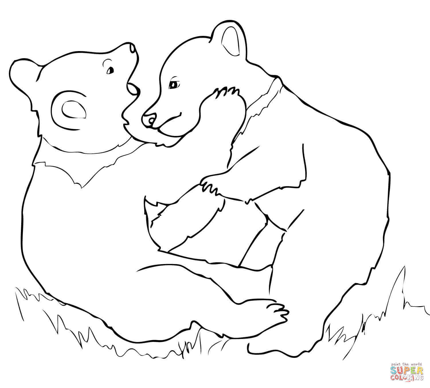 Grizzly Bear Coloring Pages 1500x1352 Grizzly Bear Coloring Pages
