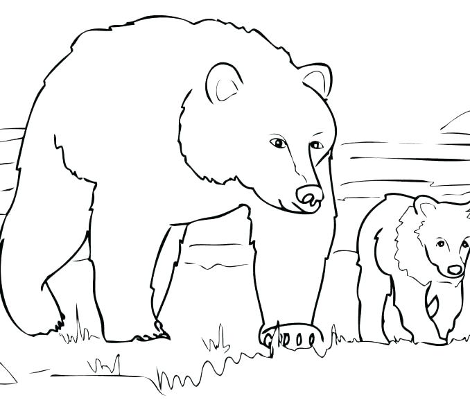 Coloring Page Of A Bear Grizzly Bear Coloring Pages Coloring Page 678x600 Coloring Page Of A Bear Grizzly Bear Coloring Pages Coloring Page