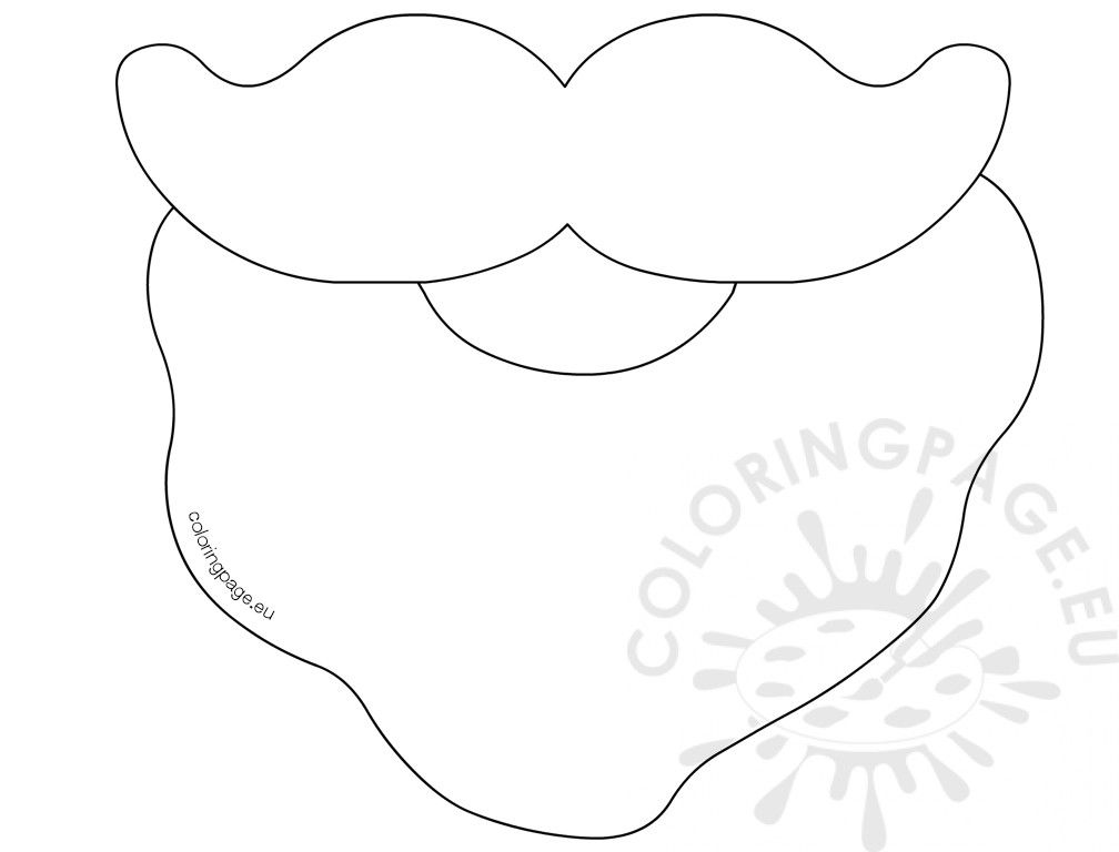 1008x768 Santa Beard Coloring Page