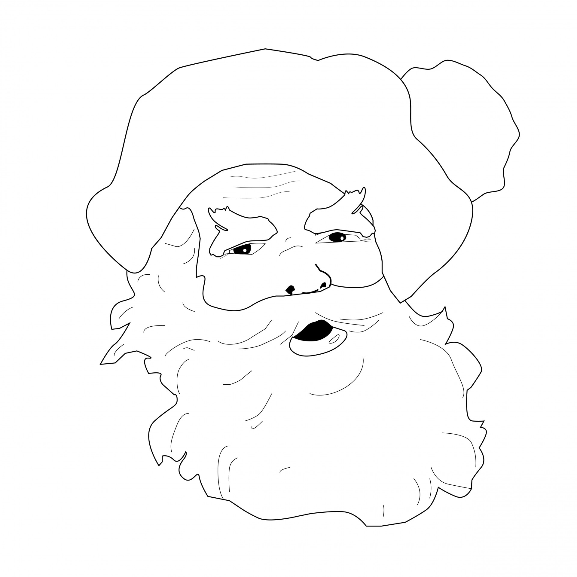 1920x1920 Santa Beard Coloring Pages And Page