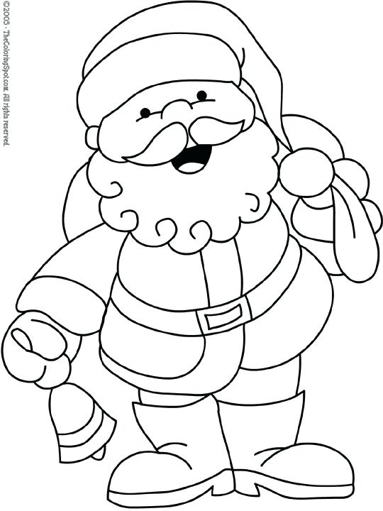 540x720 Santa Color Pages Happy With Curly Beard Coloring Page Santa Claus