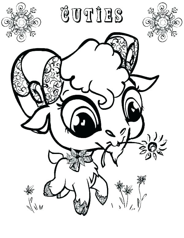 600x776 Coloring Pages Goat