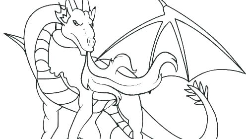 500x280 Dragon Coloring Pages