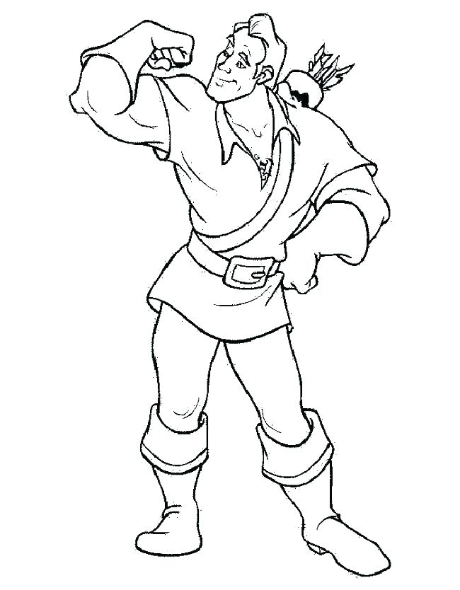650x834 Beauty And The Beast Coloring Pages Gaston Printable Coloring