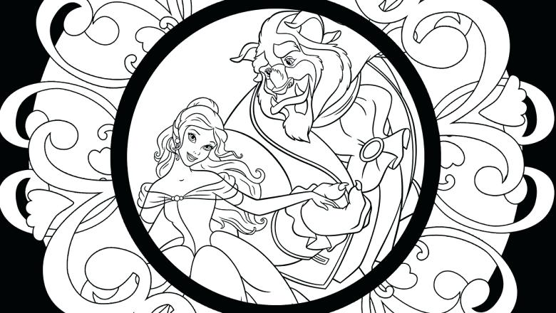 780x440 Beauty And The Beast Colouring Pages Disney Printable Coloring