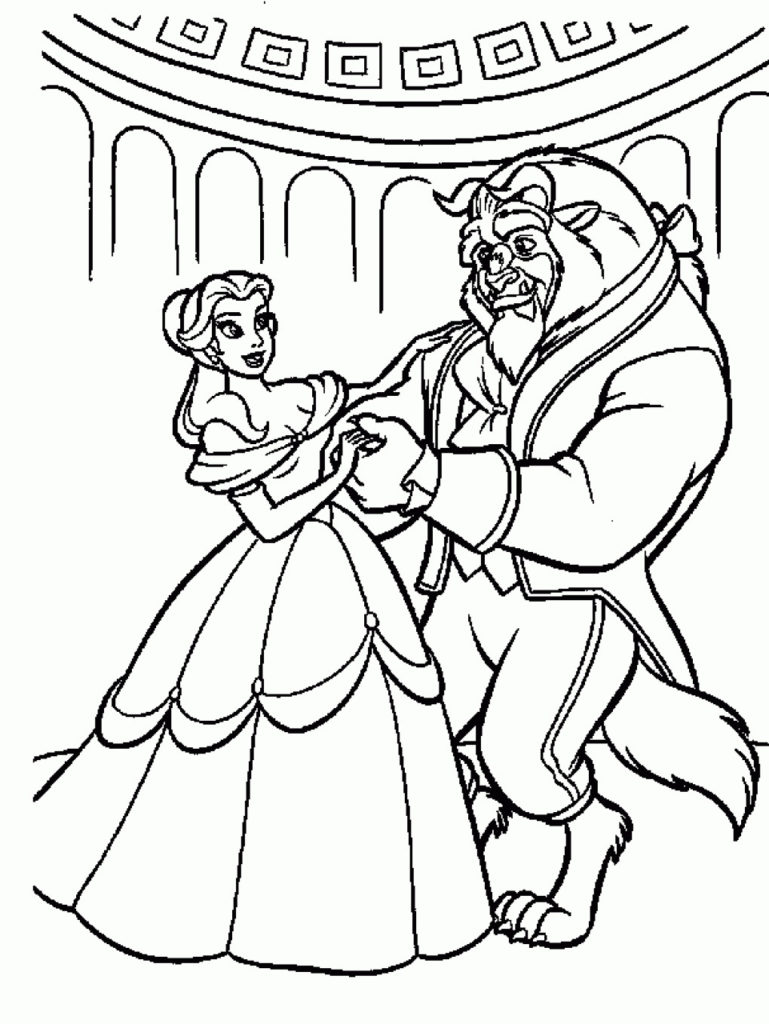 769x1024 Beauty And Beast Rose Coloring Page Printable Beauty And